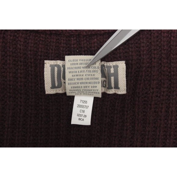 Duluth Trading men's chunky knit burly two button retirement Henley sweater M - Picture 8 of 10